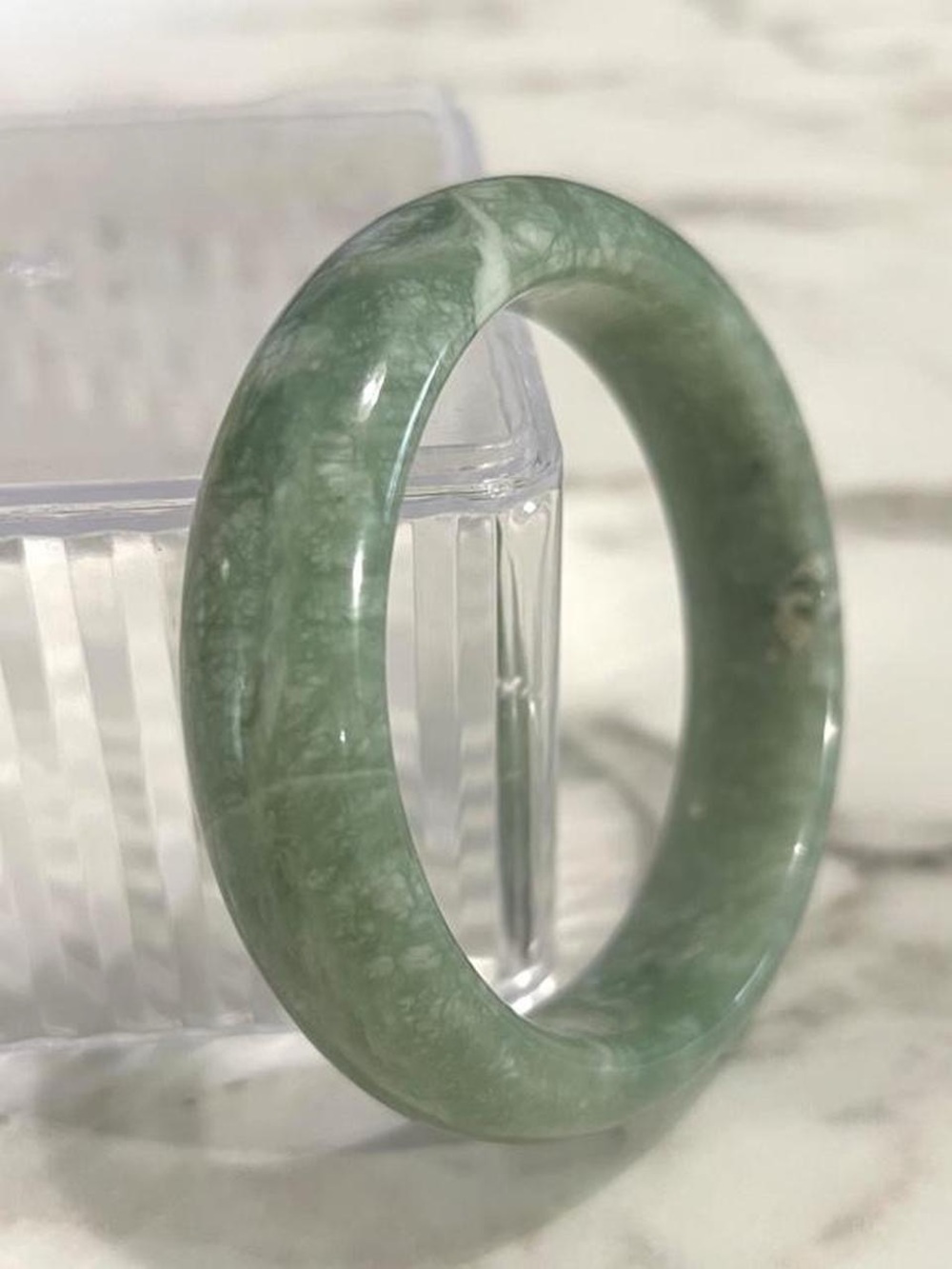 Green Jade Bangle Bracelet